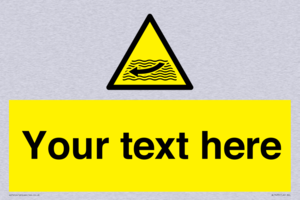 Custom Warning strong river flows